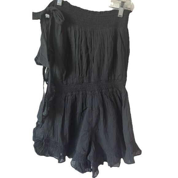 New Free People Feelin' Fancy Romper NEW Size XS Black - Picture 6 of 6